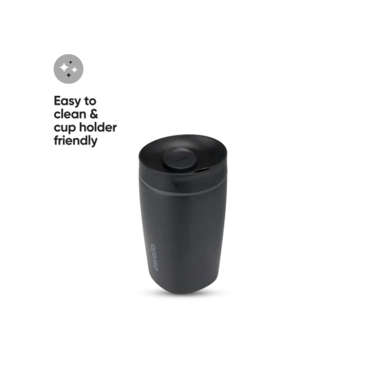 GENERICO - Owala SmoothSip Slider Coffee Mug 12 oz Very Very Dark