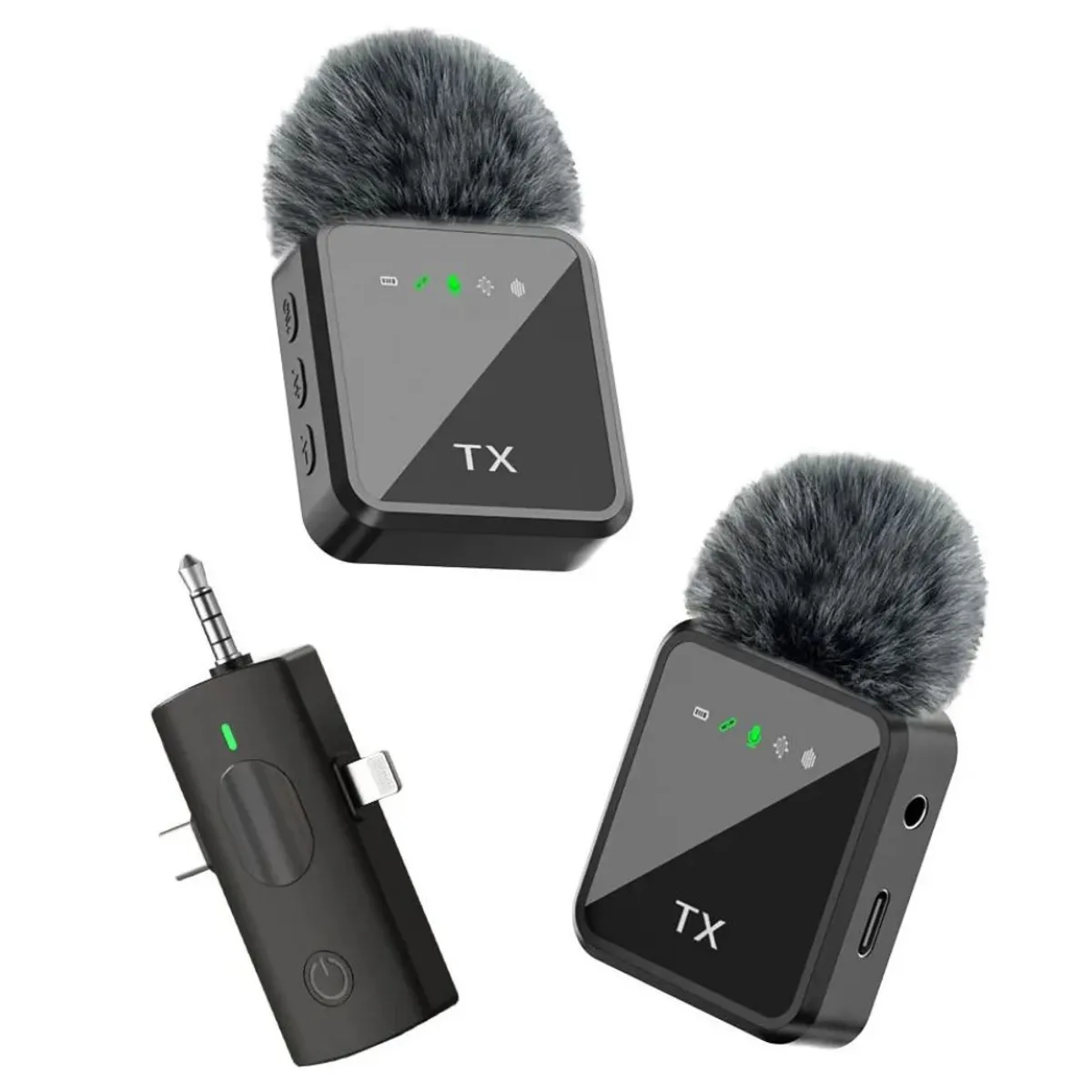 GENERICO - Micrófono Inalámbrico Solapa 3 En 1 Profesional F11-2 Tipo C