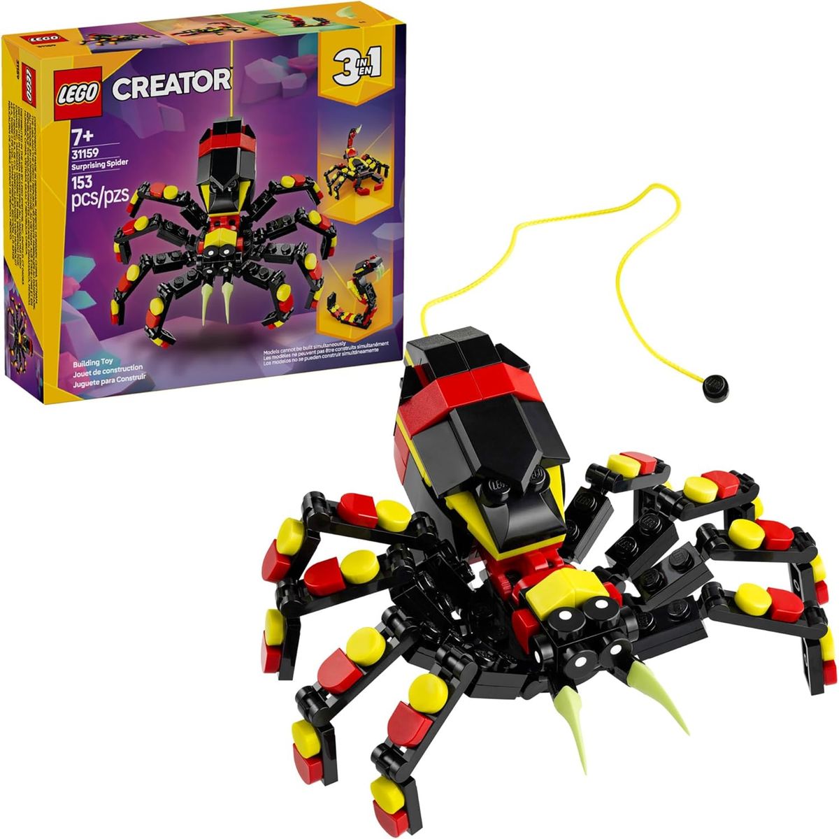 LEGO - LEGO Creator 31159 Araña salvaje sorprendente (153 piezas)