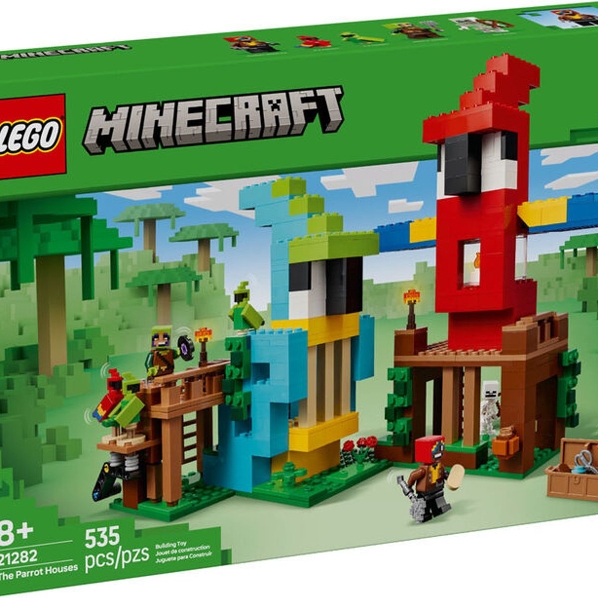 LEGO - LEGO Minecraft 21282 Las Casa de los Loros (535 piezas)
