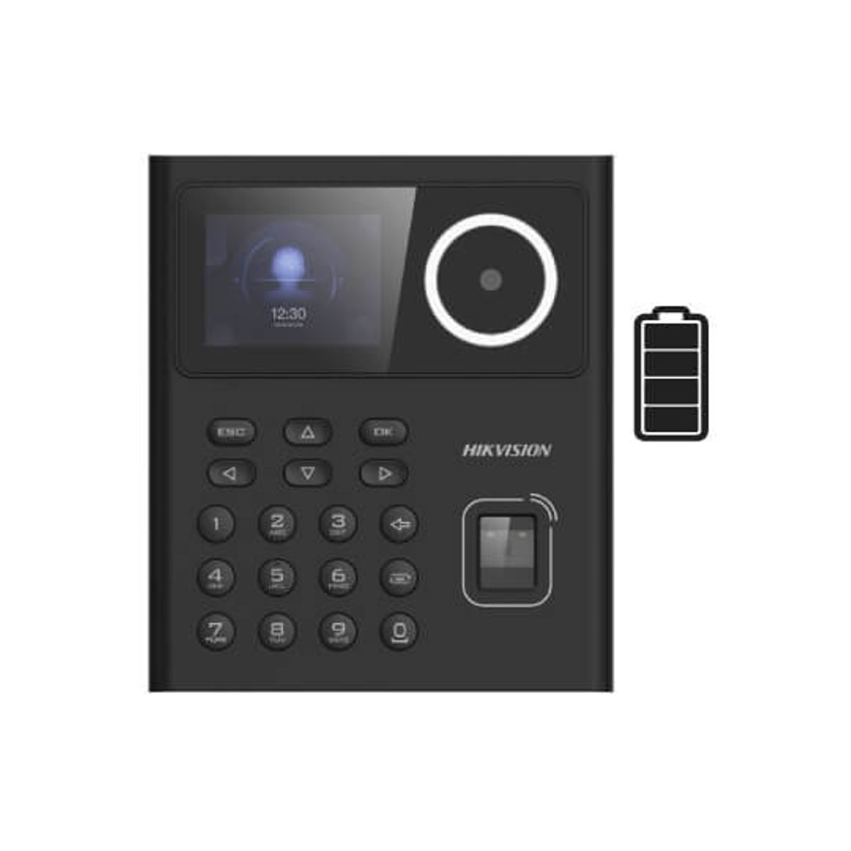 HIKVISION - C ACCESO ASISTENCIA WIFI CBATERIA500 ROSTROS1000 TARJETAS EM1000 HUELLAS