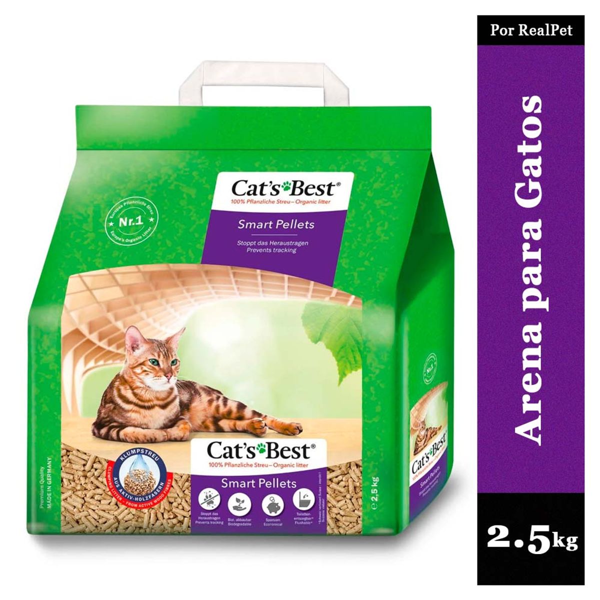 CATS BEST - Arena para Gatos Cats Best Smart Pellets  2.50 kg