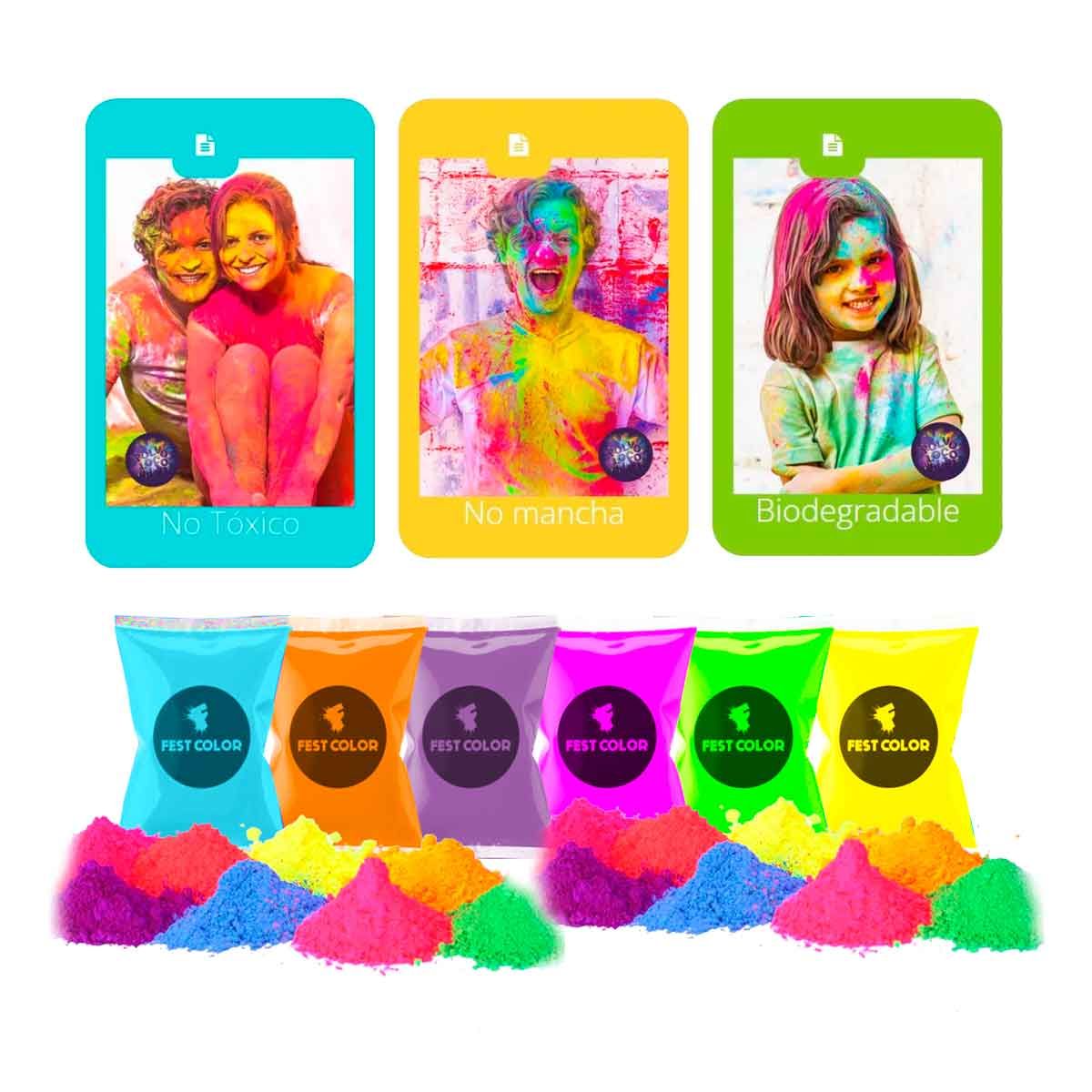 GENERICO - Carnavales, humo, polvo (pack 6 uds)