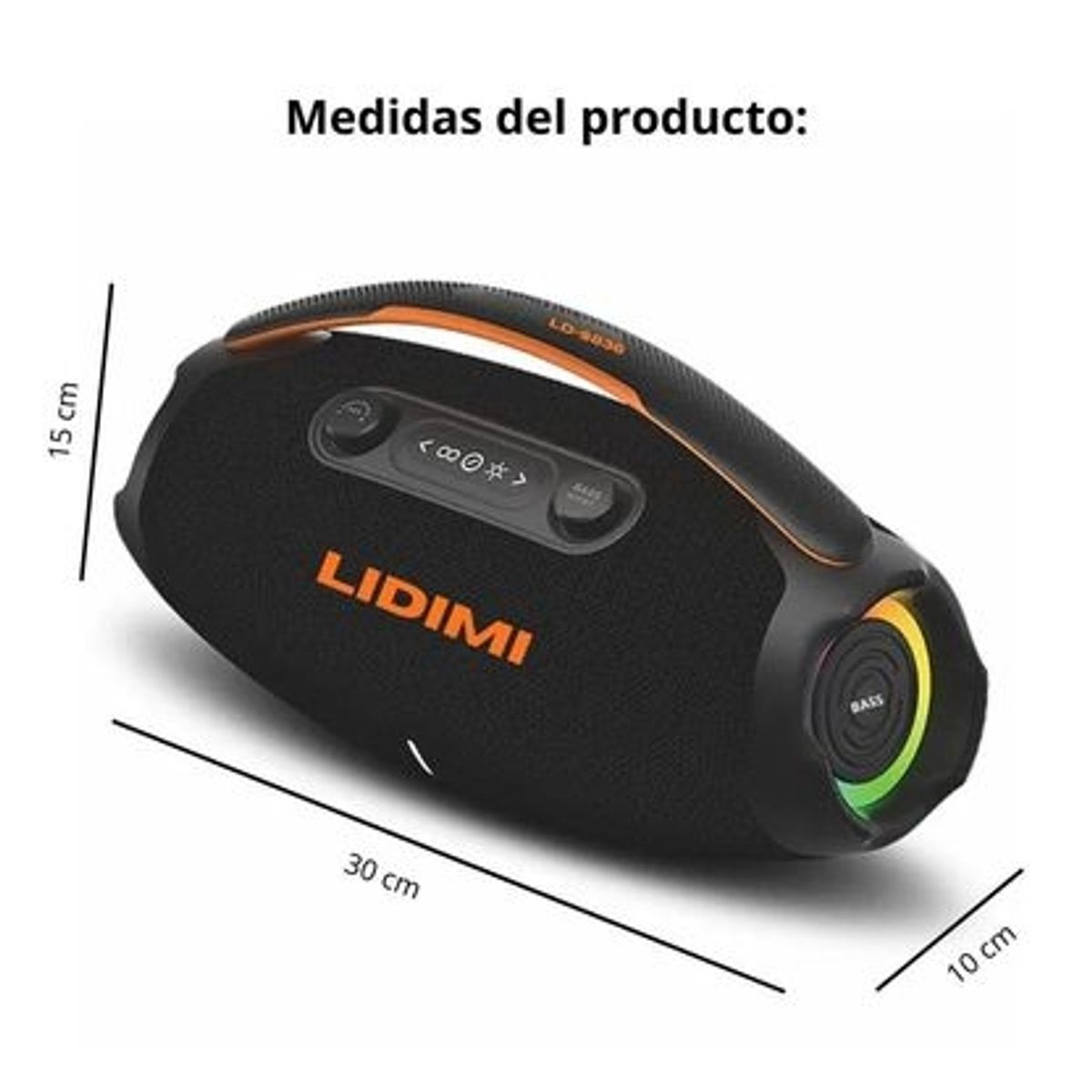 LIDIMI - PARLANTE LIDIMI 60W LD-S836 CON BASS BOOST Y LUCES RGB