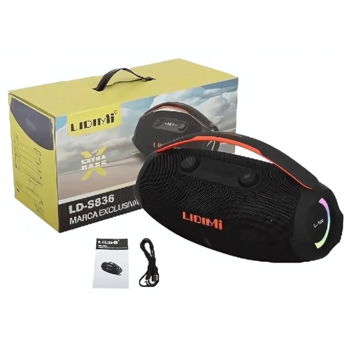 LIDIMI - PARLANTE LIDIMI 60W RECARGABLE LD-S836 60W CON BASS BOOST Y LUCES RGB