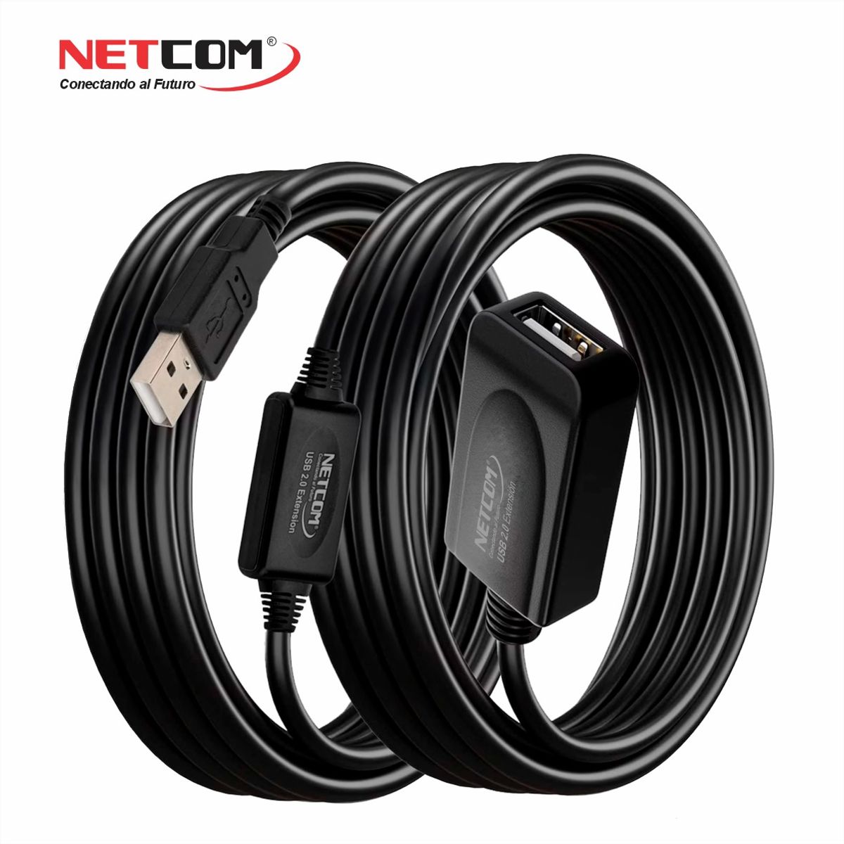 GENERICO - CABLE EXTENSION USB 2.0 ACTIVA DE 20 MTS - NETCOM
