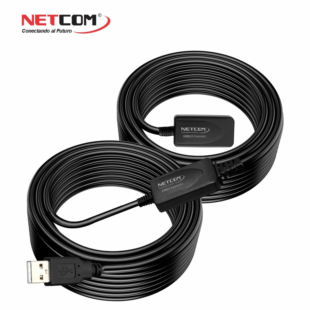 GENERICO - CABLE EXTENSION USB 2.0 ACTIVA DE 20 MTS - NETCOM