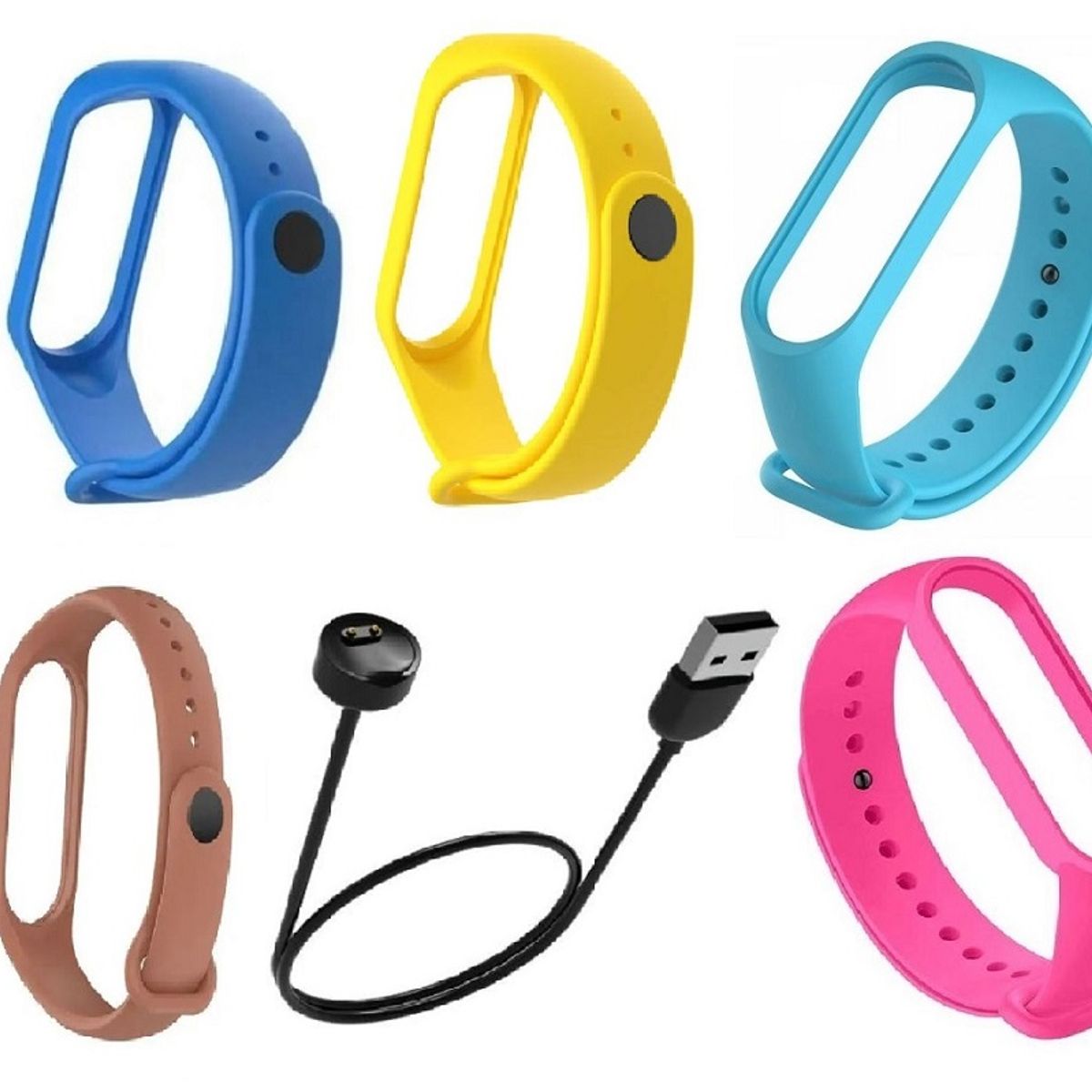 GENERICO - Correa de silicona Para Xiaomi X 9 UNDS + Cargador Mi Band 5, 6 oferta