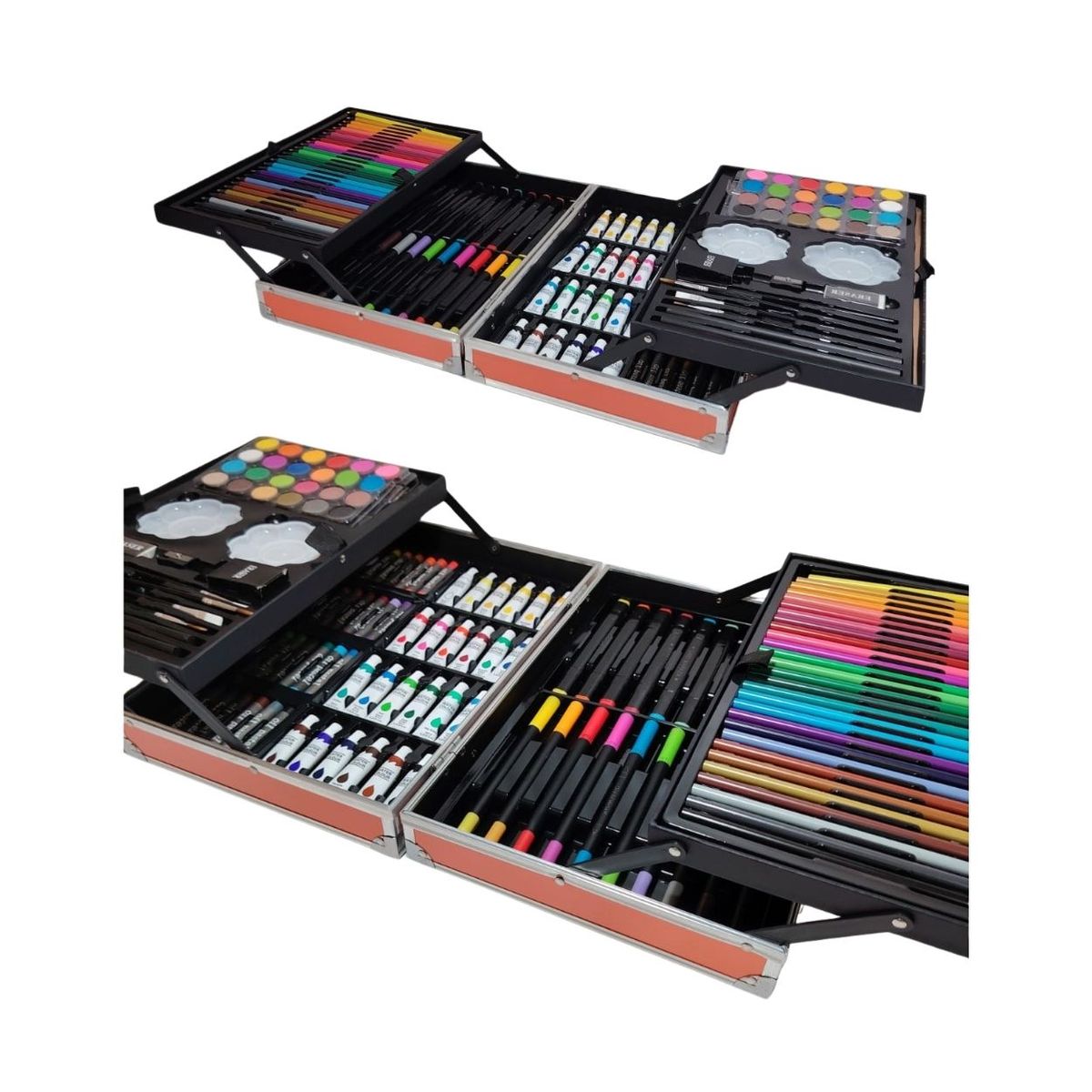 GENERICO - Kit de Dibujo y Pintura Infantil Tralalero - Juguete Didáctico Maletín de 132 Pzs