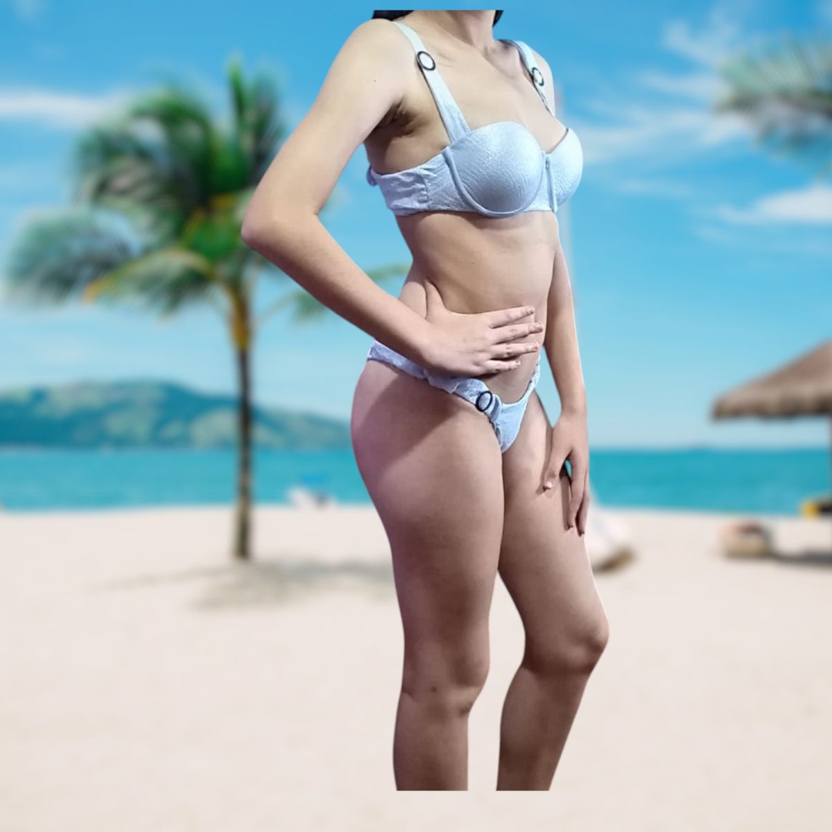 GENERICO - Ropa de Baño Bikini Talla S en Organza Burbuja y Lycra