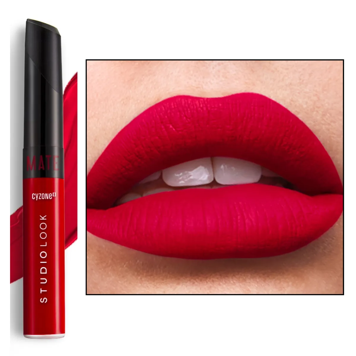 CYZONE - LABIAL MATE LÍQUIDO studio look cyzone lava rojo