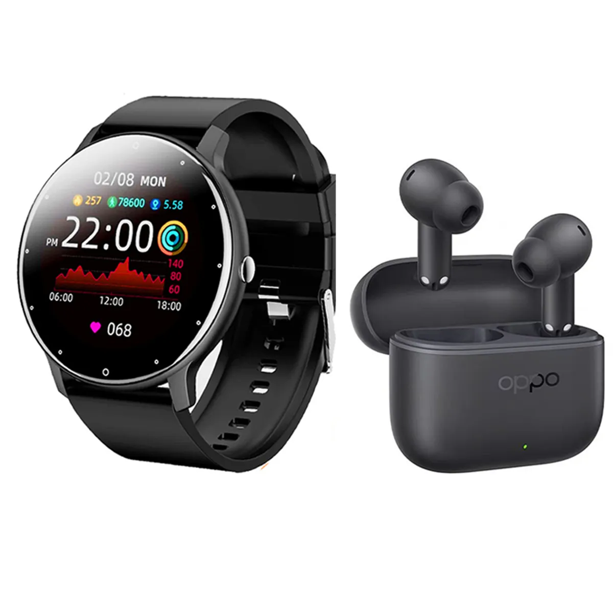 OPPO - Audífonos OPPO Enco 4i Negro Bluetooth y Fit Pro reloj inteligente B