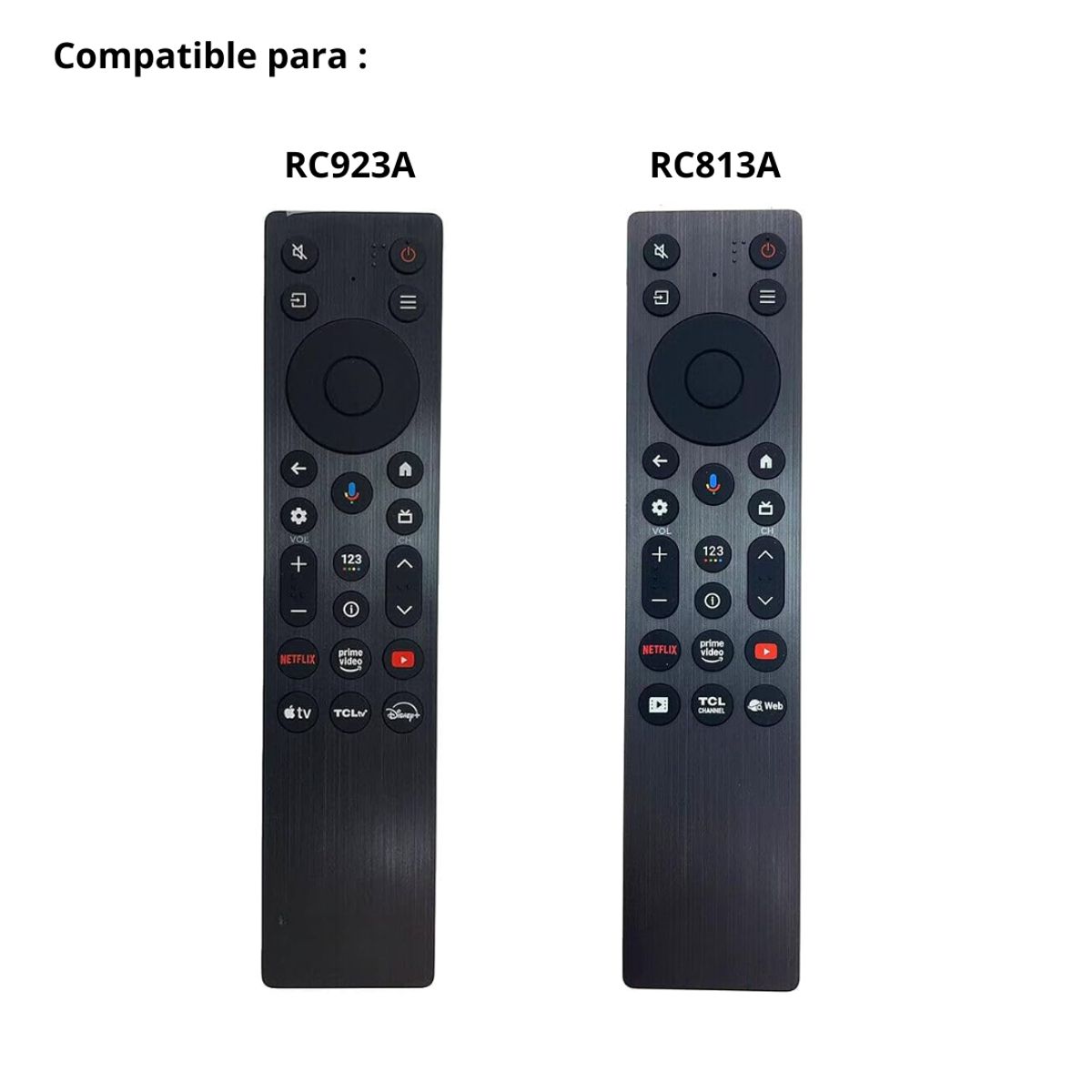 GENERICO - Control para tv TCL smart con voz RC813A RC923A