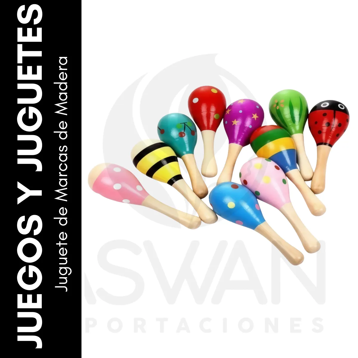 GENERICO - Juguete de Maracas de Madera