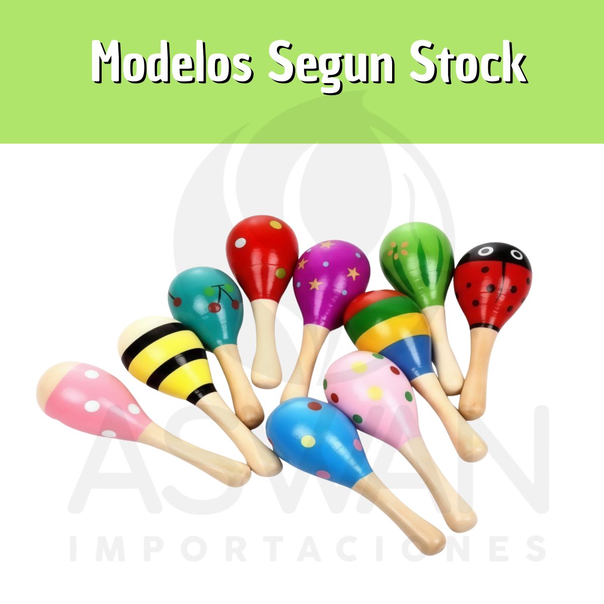 GENERICO - Juguete de Maracas de Madera