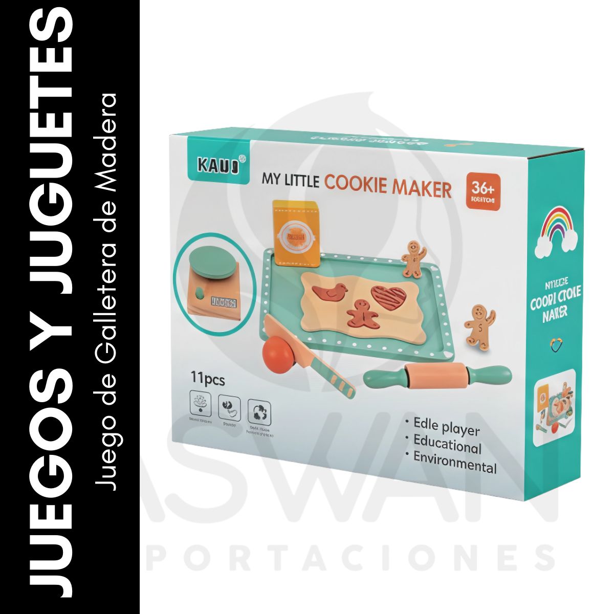 GENERICO - Juego de Galletera de Madera