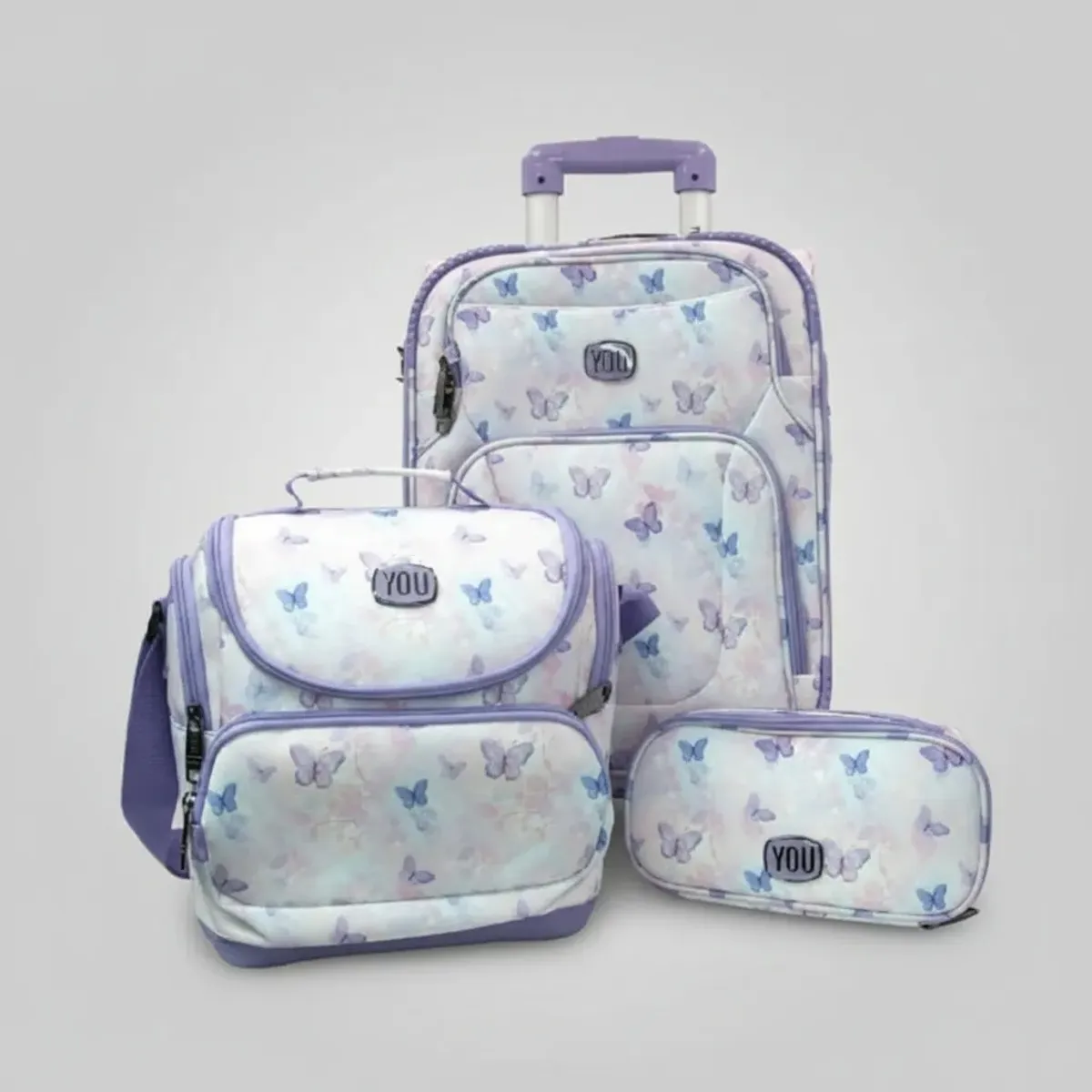 YOU - Mochila You Escolar con Ruedas + Cartuchera y lonchera