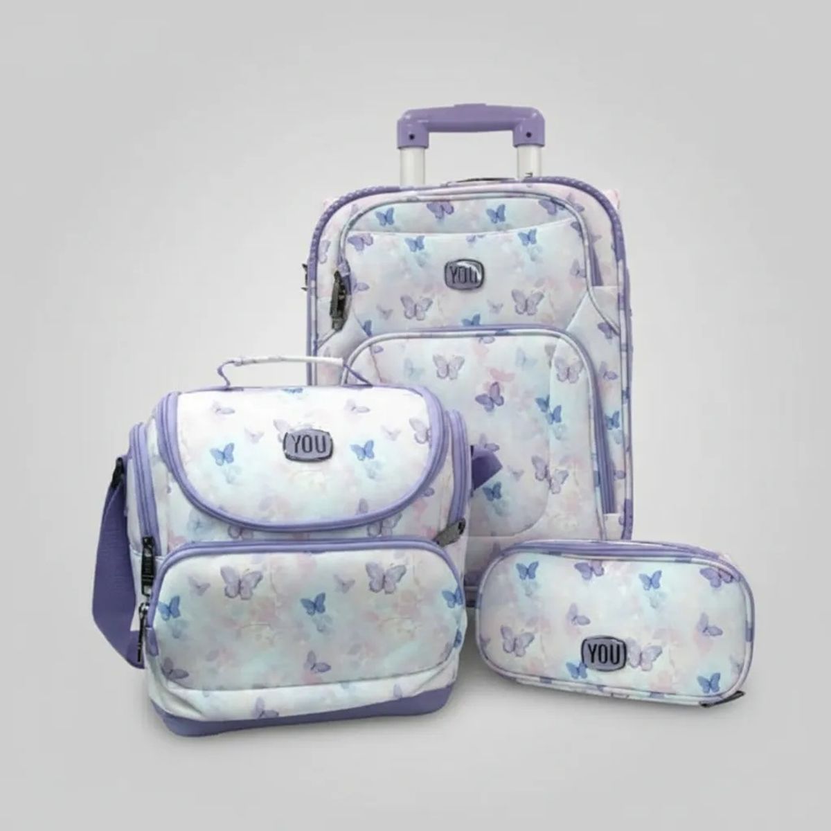 YOU - Mochila You Escolar con Ruedas + Cartuchera y lonchera