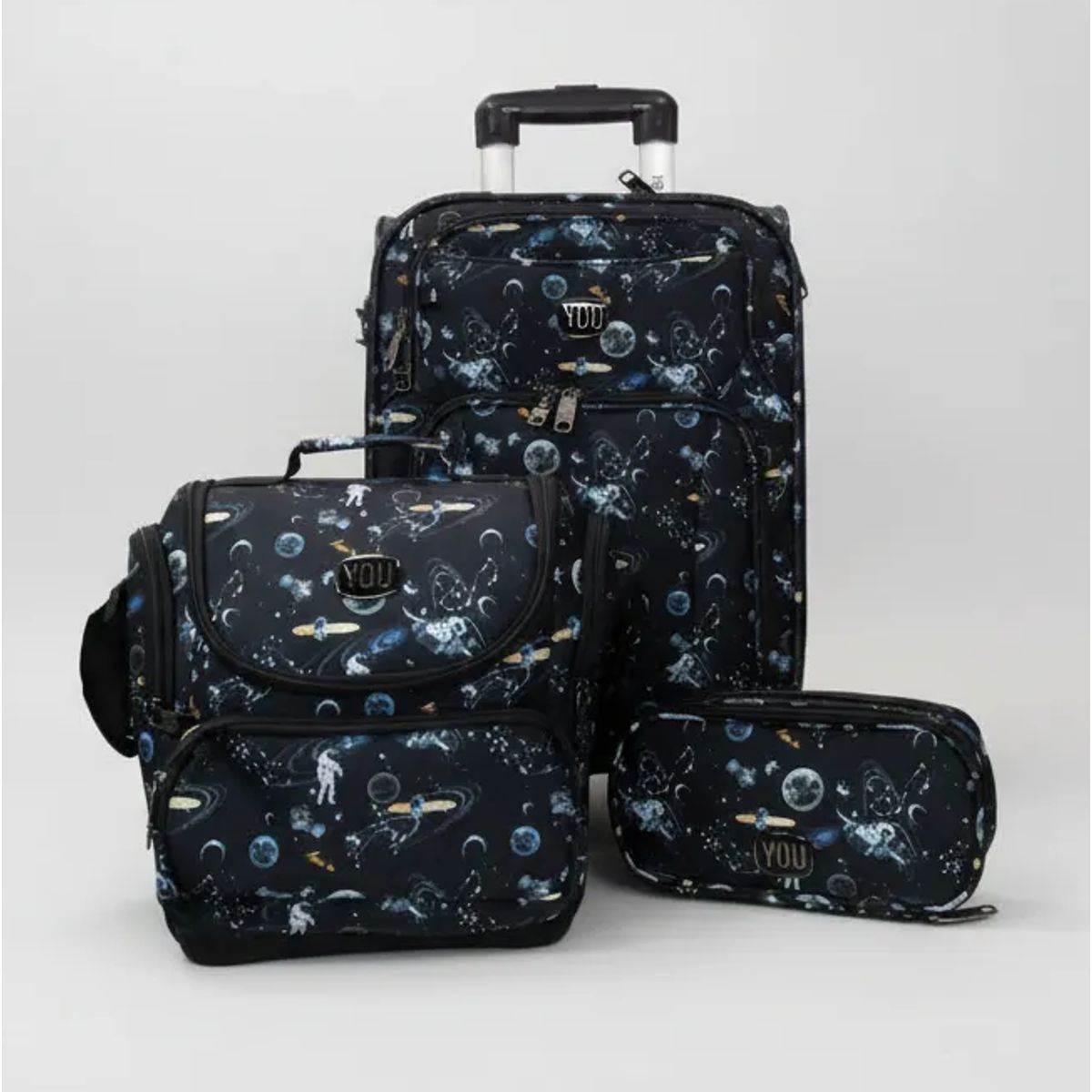YOU - Mochila You Escolar con Ruedas + Cartuchera y lonchera