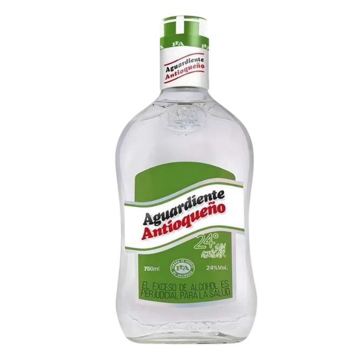 GENERICO - AGUARDIENTE ANTIOQUEÑO VERDE 24º SIN AZUCAR 750 ML