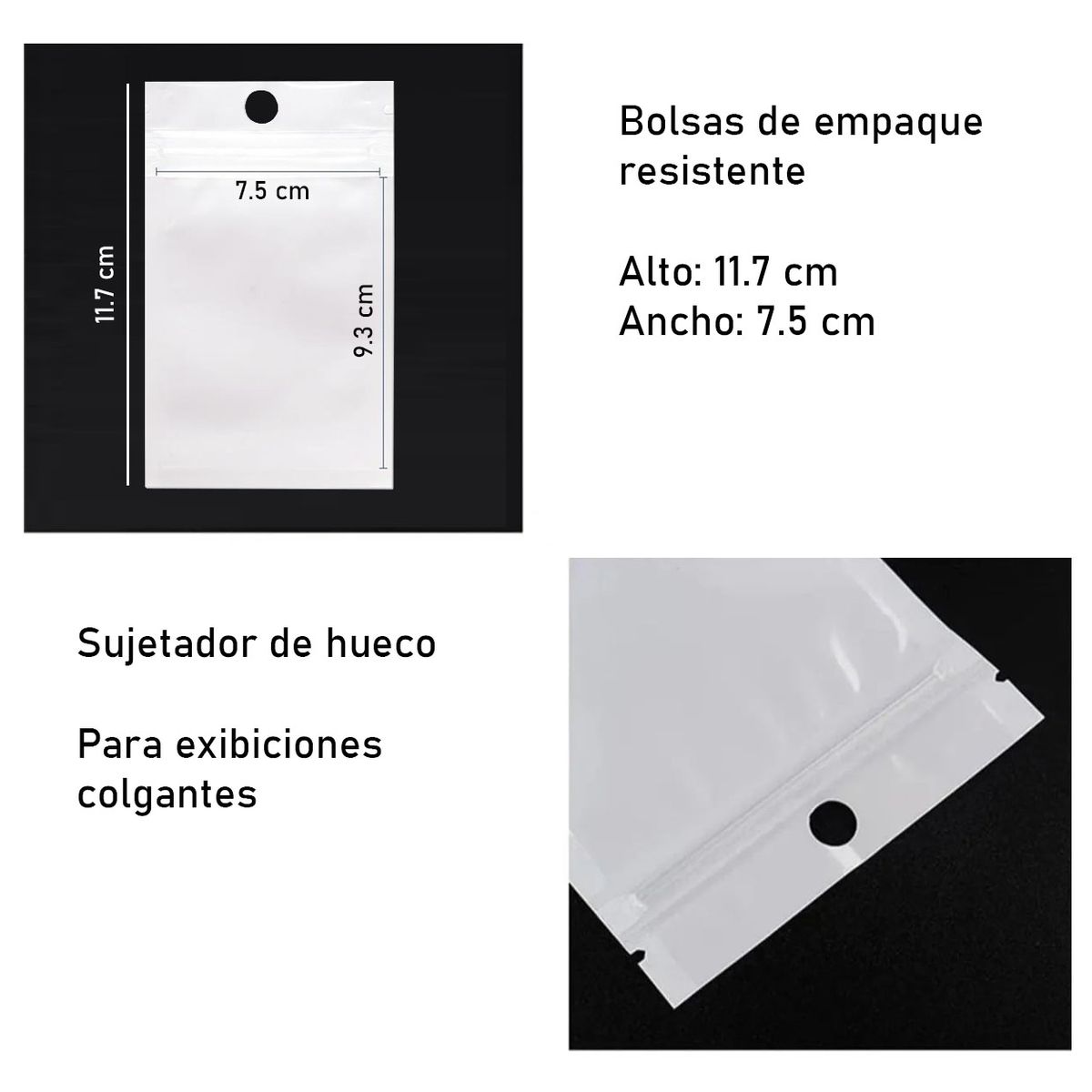 OEM - Bolsa con cierre hermético Zip de cremallera 100 Unidades