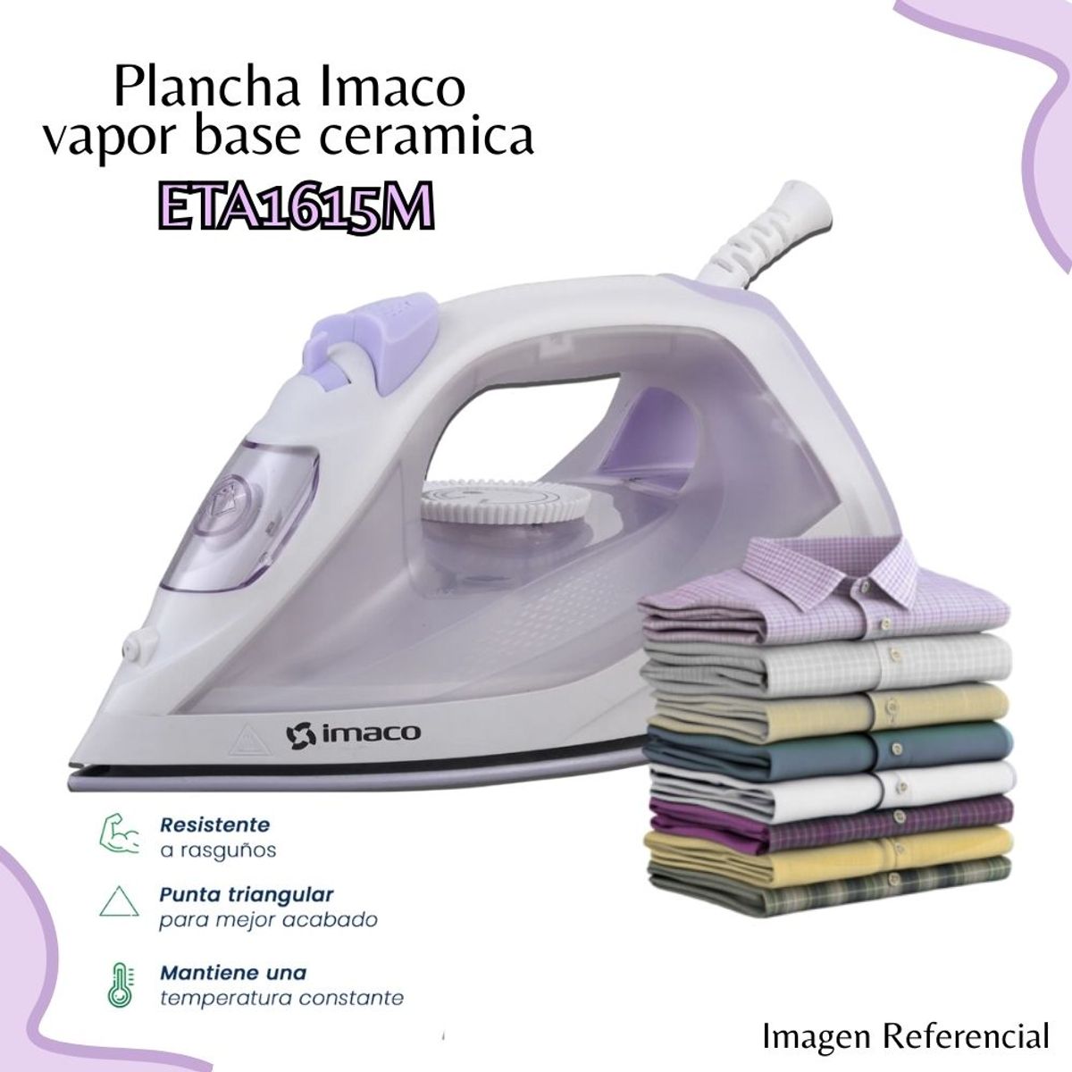 IMACO - Plancha a Vapor Imaco de 1600W - ETA1615M