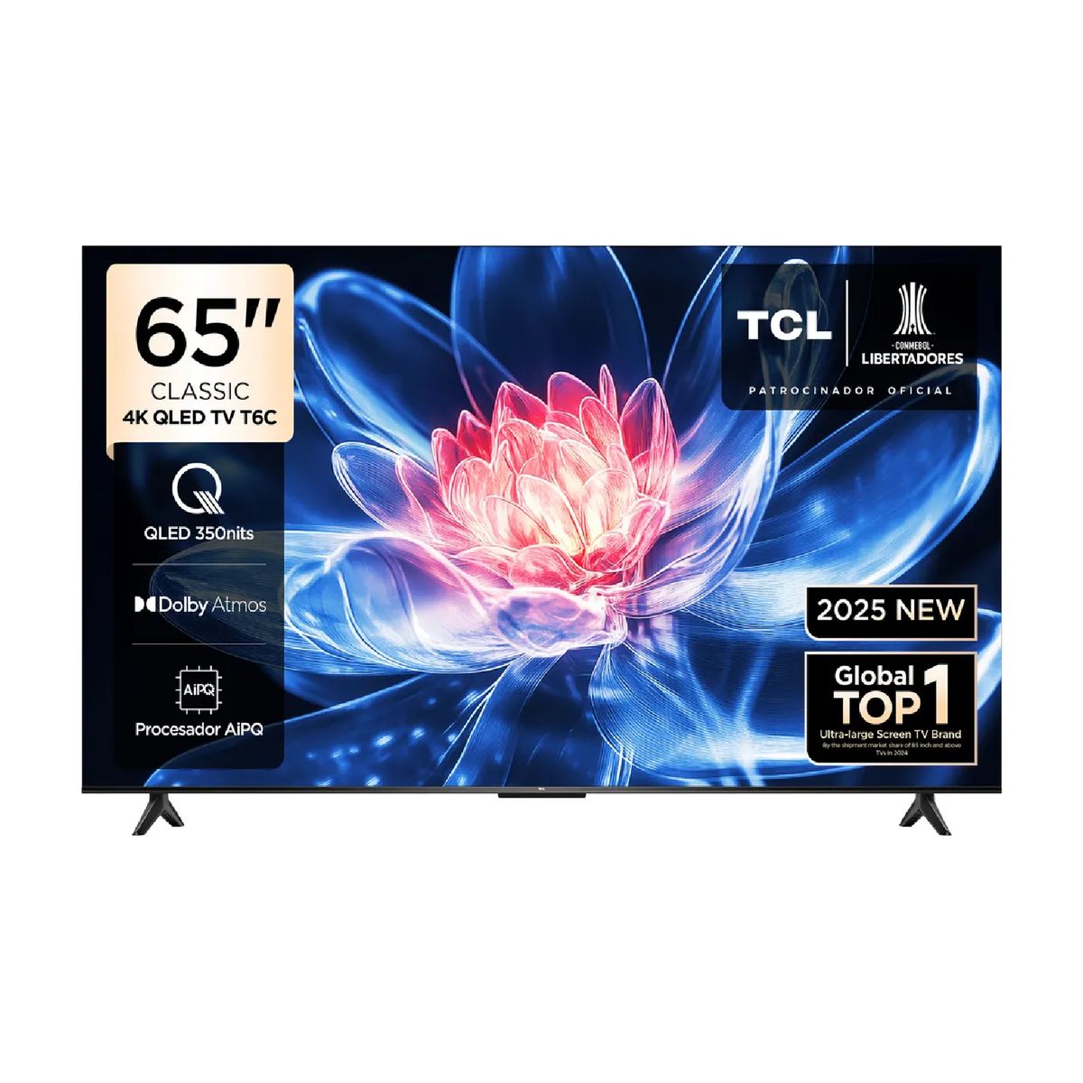 TCL - Televisor TCL 65” QLED 4K 65T6C con Google TV – Modelo 2025