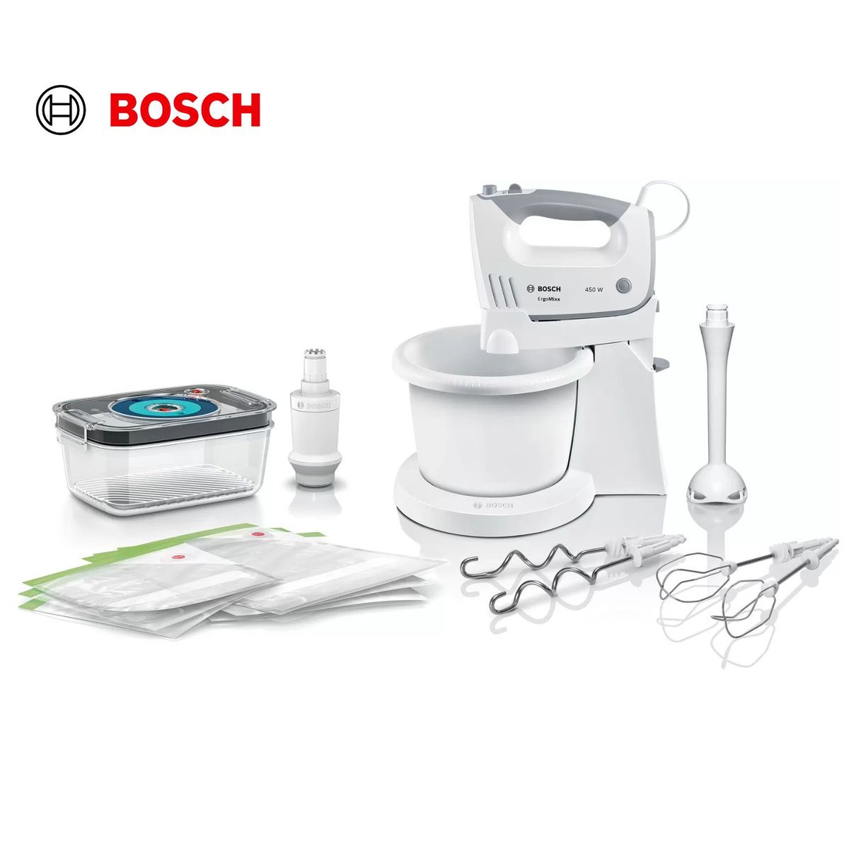 BOSCH - BATIDORA DE MANO Y PEDESTAL BOSCH MFQ364V6 ERGOMIX
