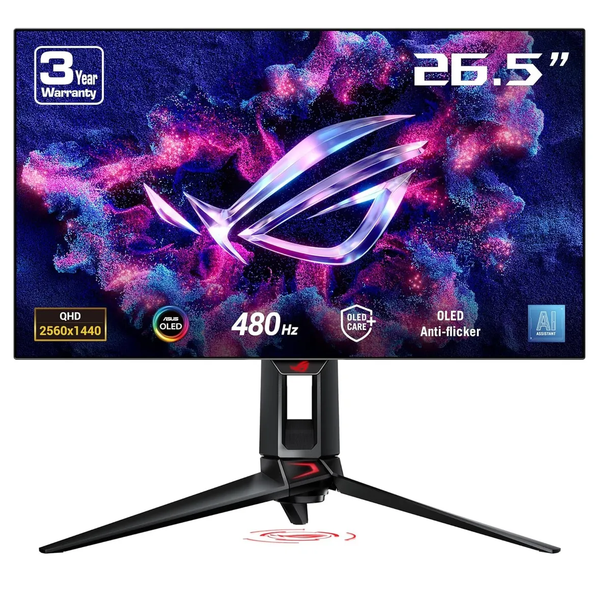 ASUS - Monitor Gamer ASUS ROG Swift OLED PG27AQDP 27” QHD 480Hz 003ms