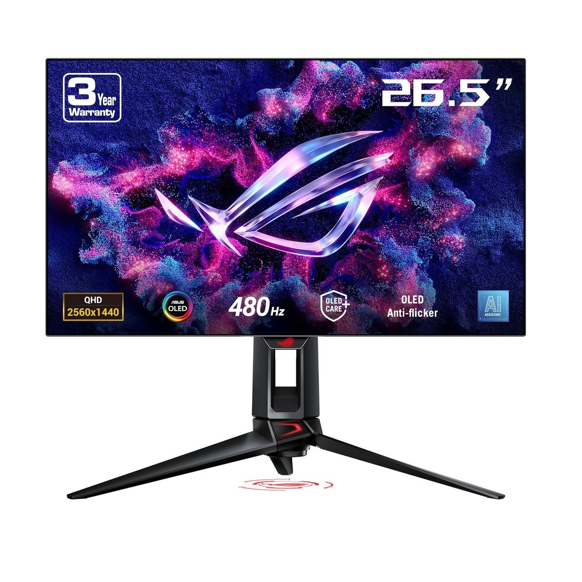 ASUS - Monitor Gamer ASUS ROG Swift OLED PG27AQDP 27” QHD 480Hz 003ms