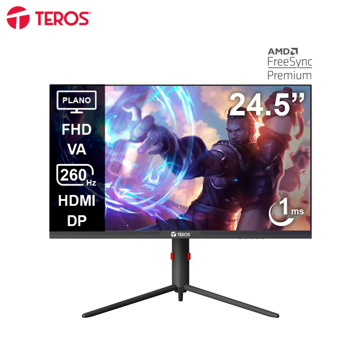TEROS - Monitor Gamer TEROS TE‑2472G 245” FHD 260Hz 1ms