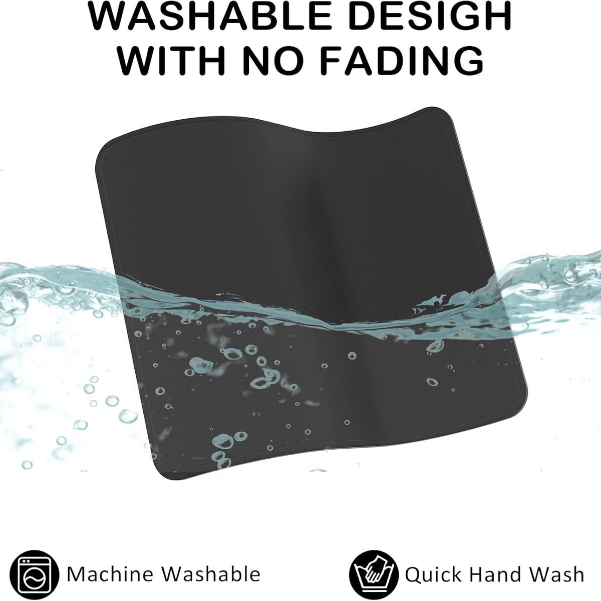 GENERICO - Mouse Pad Cuadrado 20x23cm - Negro