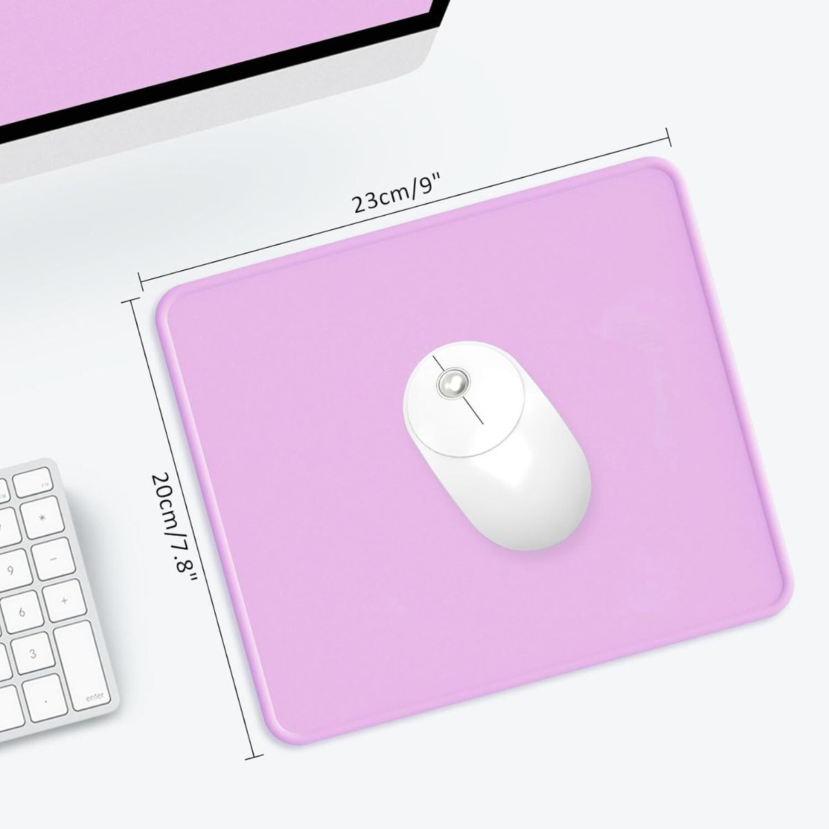 GENERICO - Mouse Pad Cuadrado 20x23cm - LILA