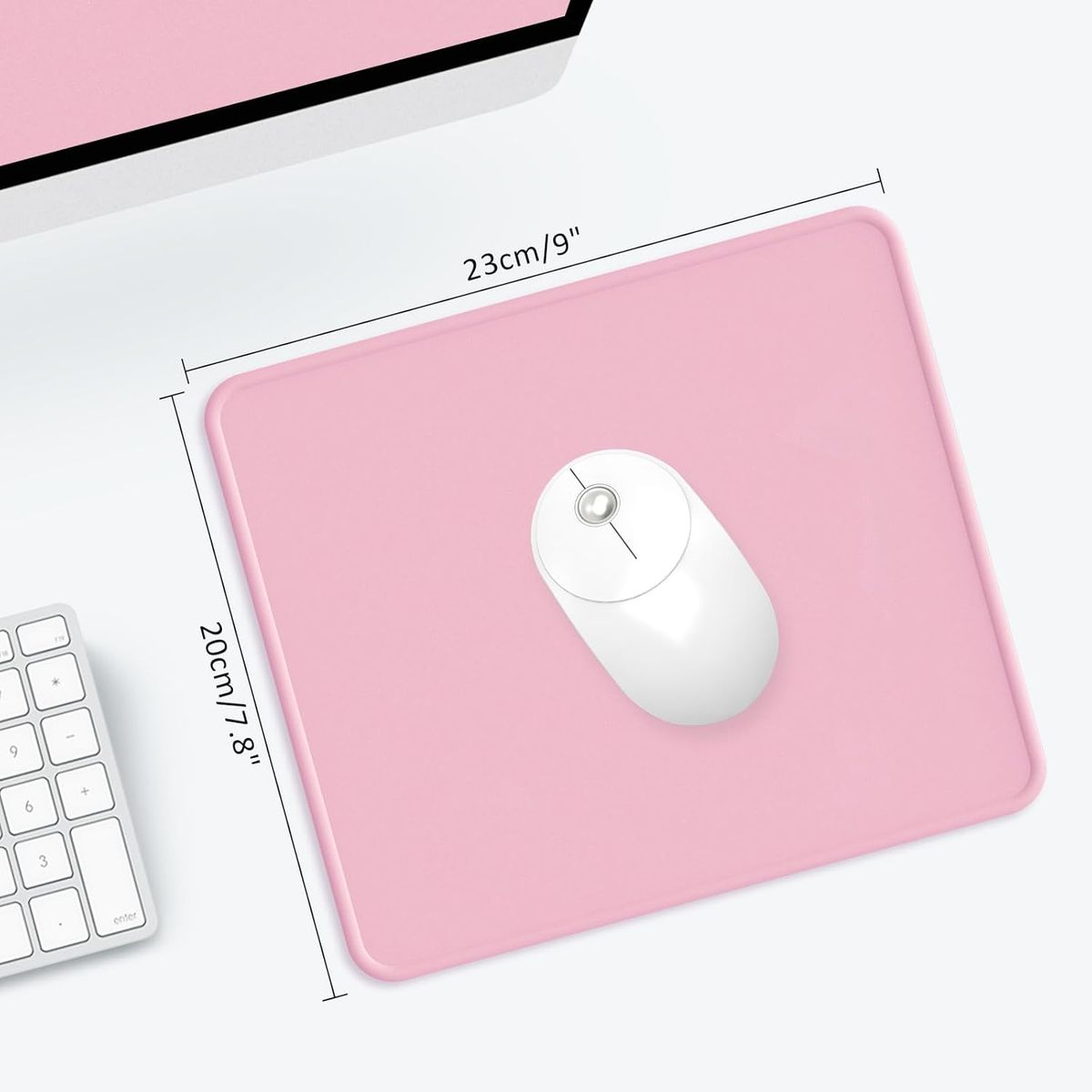 GENERICO - Mouse Pad Cuadrado 20x23cm - Rosado