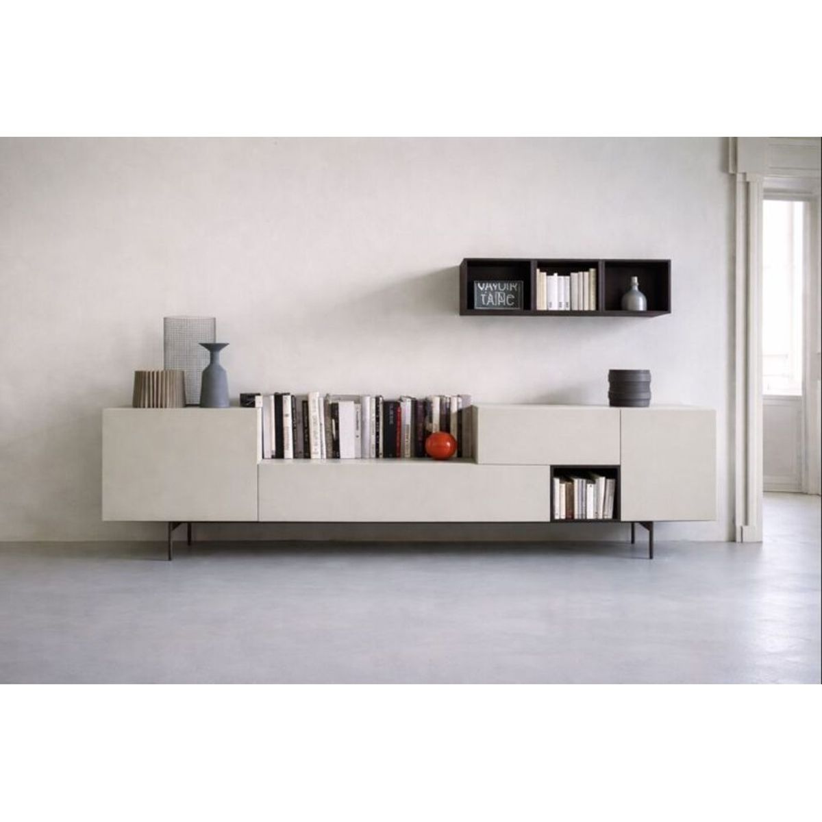 TU MESITA - Mesa de TV Rolando Color Blanco Canto Grueso TU MESITA