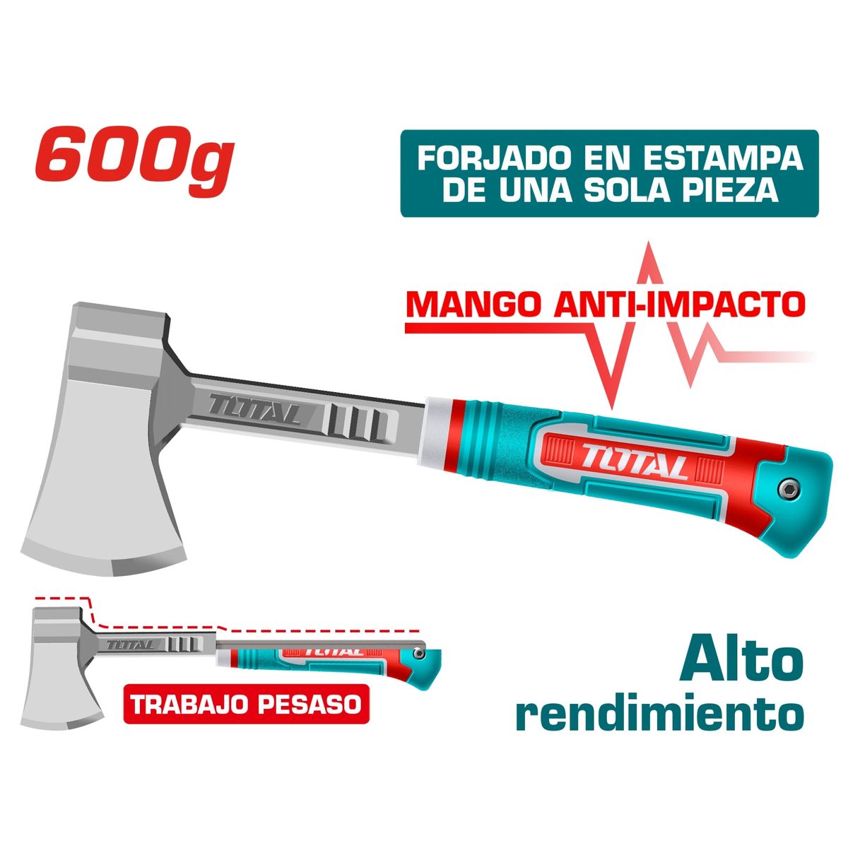TOTAL - Hacha Antivibratoria 600Gr THAX061600L TOTAL