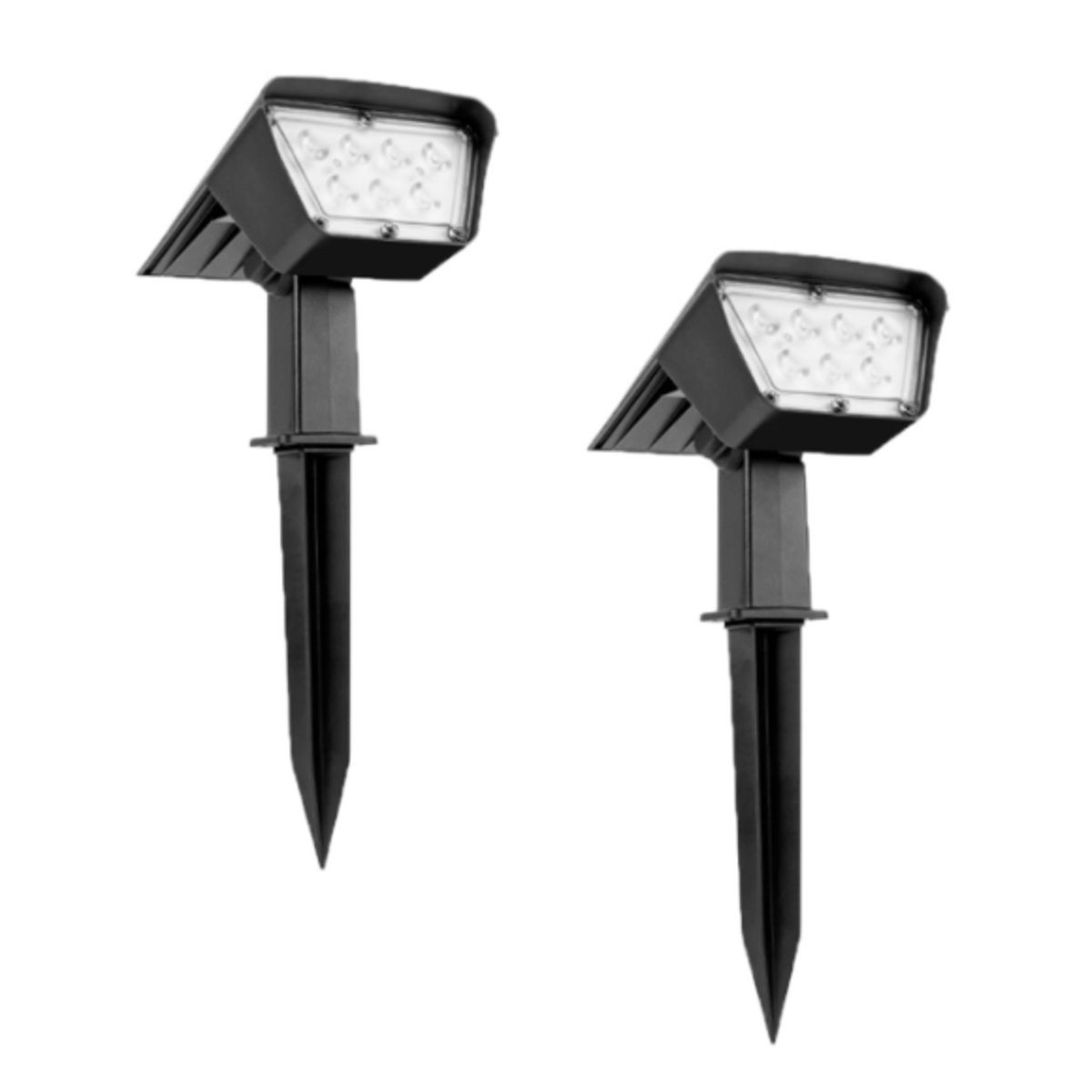 GENERICO - LAMPARA SOLAR DECORATIVA PARA JARDINES O PARQUE DE 2W DE 6 HORAS, 6500K LUZ FRIA. PACK 2UND