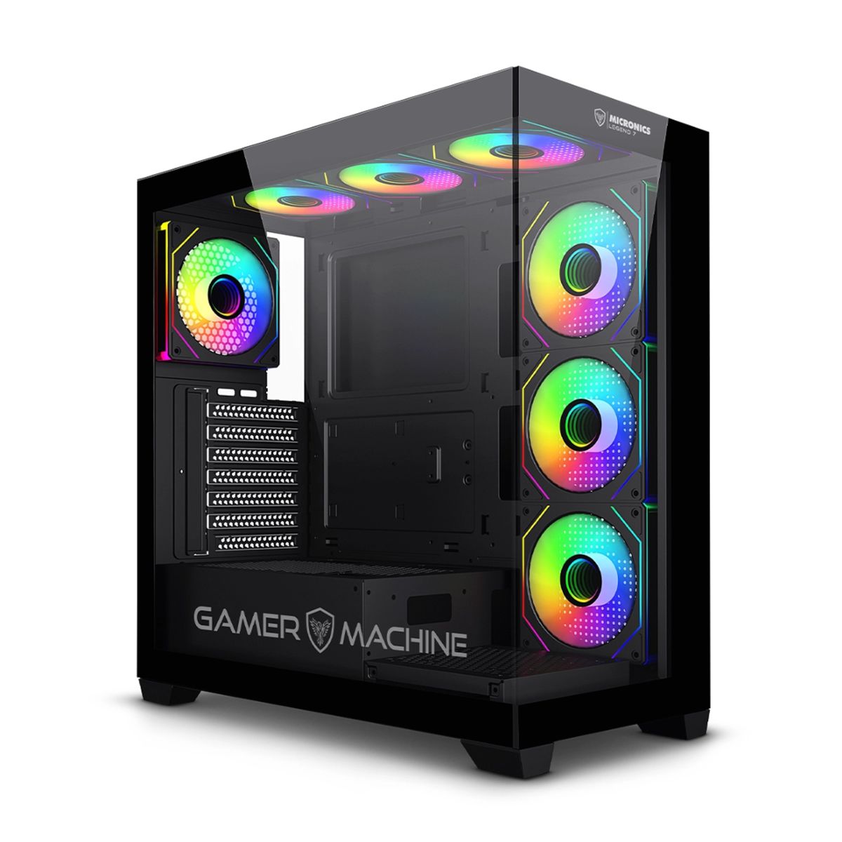 MICRONICS - CASE GAMER 7 COOLER ARGB LEGEND 7  MIC GC806 MICRONICS TIPO PECERA ATX