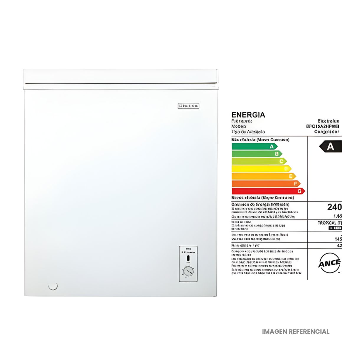 ELECTROLUX - Congelador Electrolux 145 Litros EFC15A2HPWB