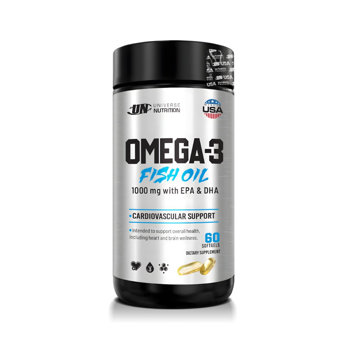 UNIVERSE NUTRITION - Omega 3 Universe Nutrition / Fish Oil 1000 mg - 60 cápsulas
