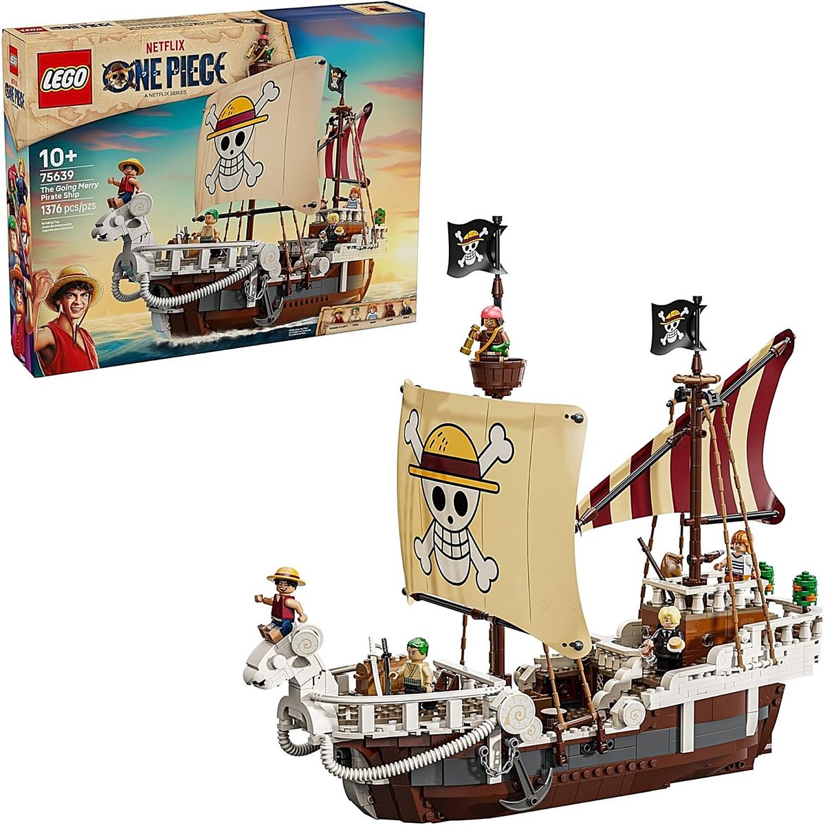 Set Lego One Piece The Going Merry Barco Pirata Luffy Zoro Nami 1376 Piezas Bloques, marca LEGO - Foto 2