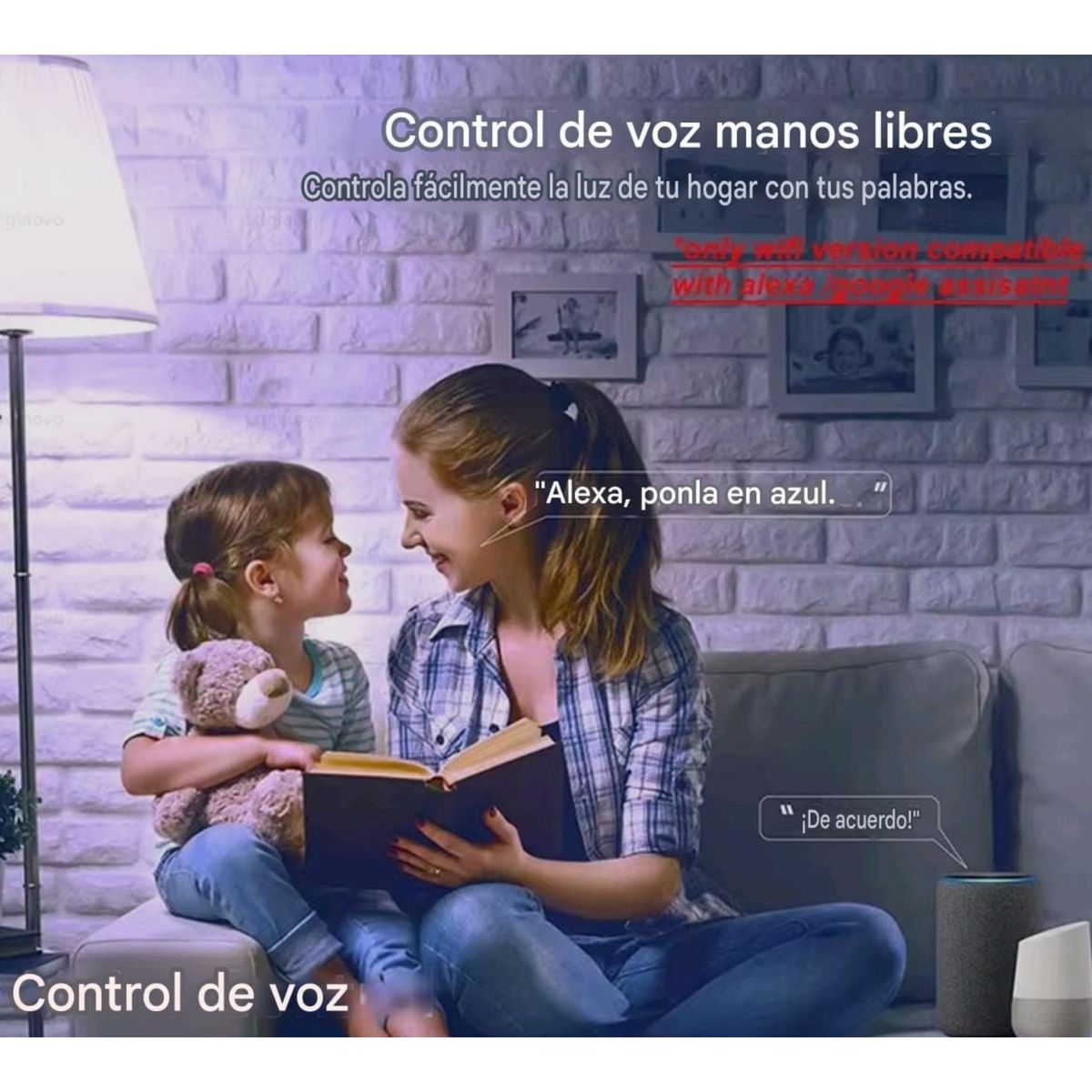 GENERICO - Foco LED inteligente Wifi - Multicolor