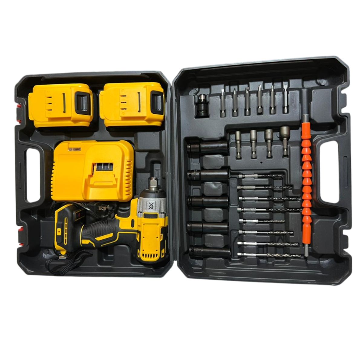 GENERICO - Taladro Inalámbrico 2 Baterías con Cargador y Estuche