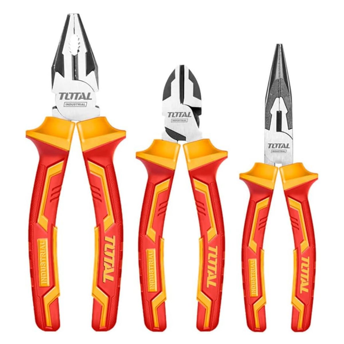 TOTAL - Alicates dieléctricos 1000V industriales Juego de 3 alicates THT2K0302 TOTAL