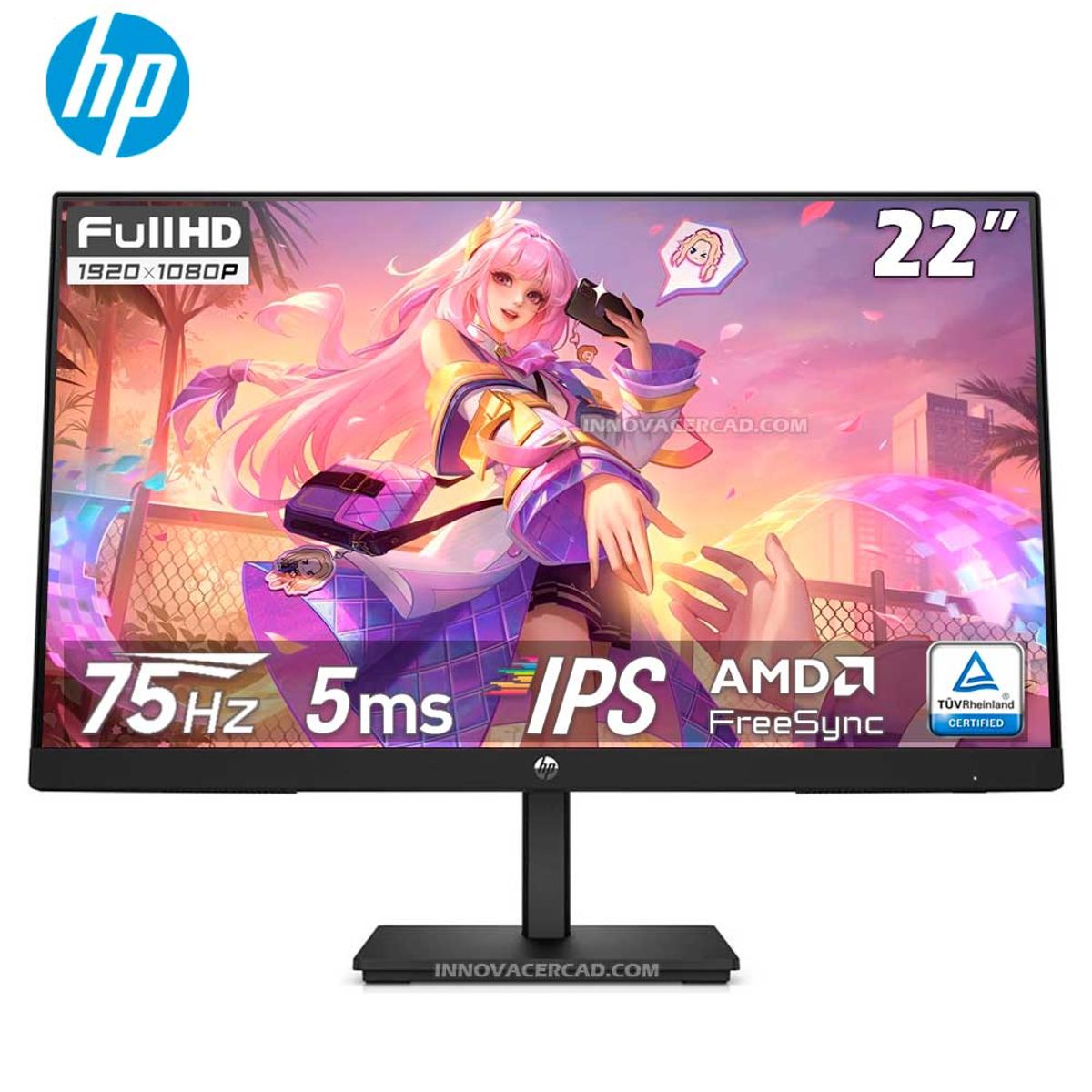 HP - Monitor HP V22i G5 22 Full HD (1920 X 1080) IPS 75hz 5MS Freesync Hdmi DP