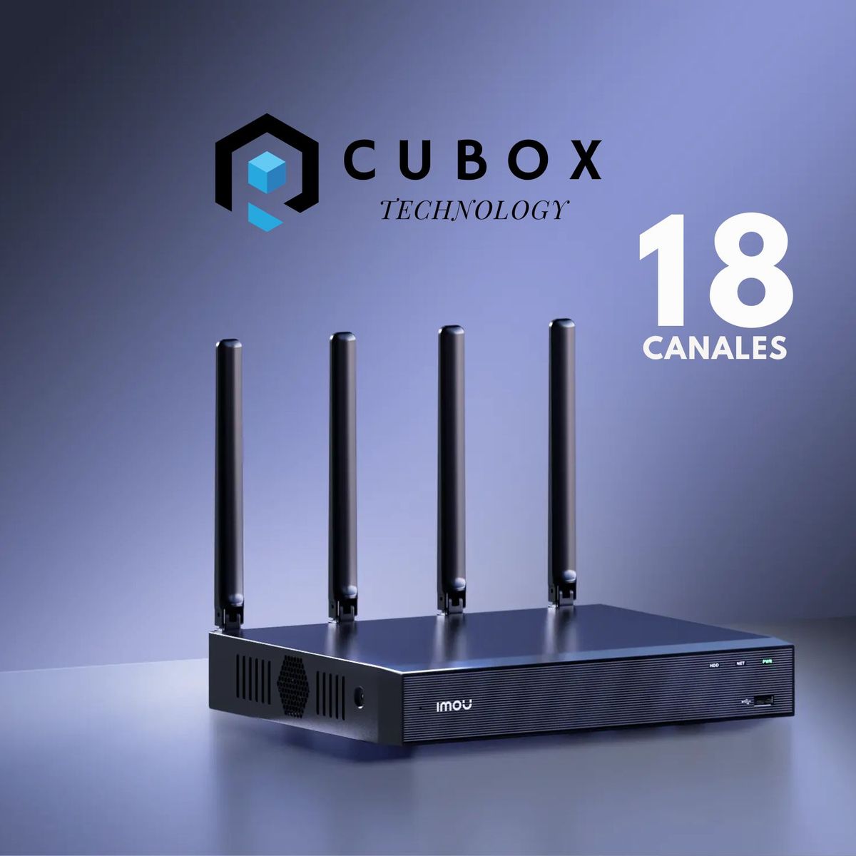 IMOU - NVR IMOU Inalámbrico para Cámaras de Seguridad 18 canales