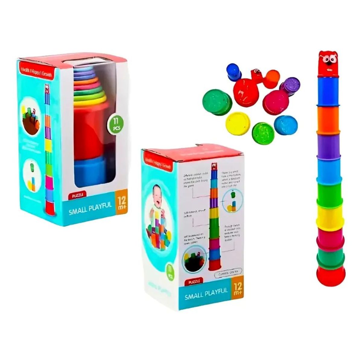 GENERICO - Torre Apilable de Vasos Multicolor