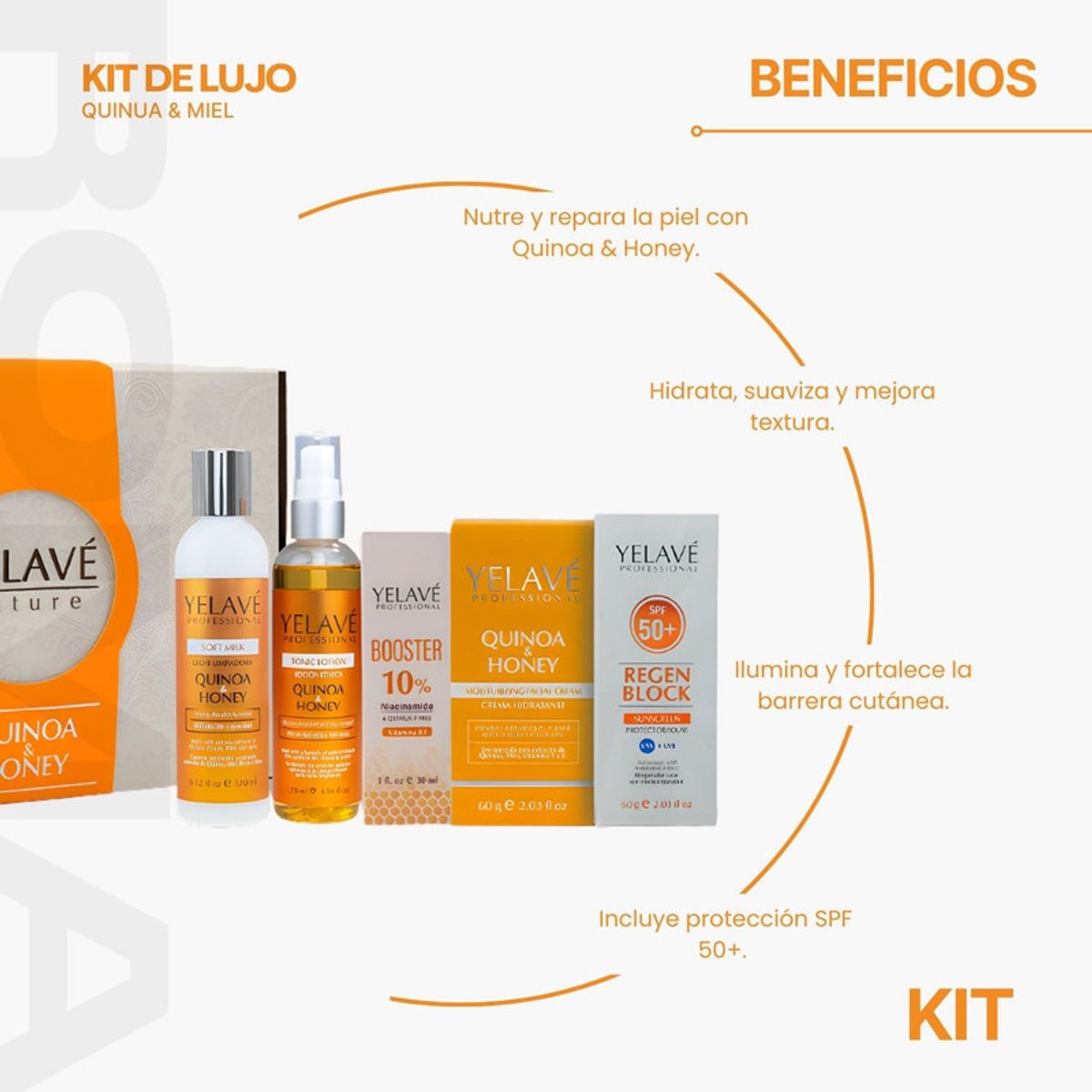 GENERICO - KIT DE LUJO QUINUA & MIEL YELAVÉ