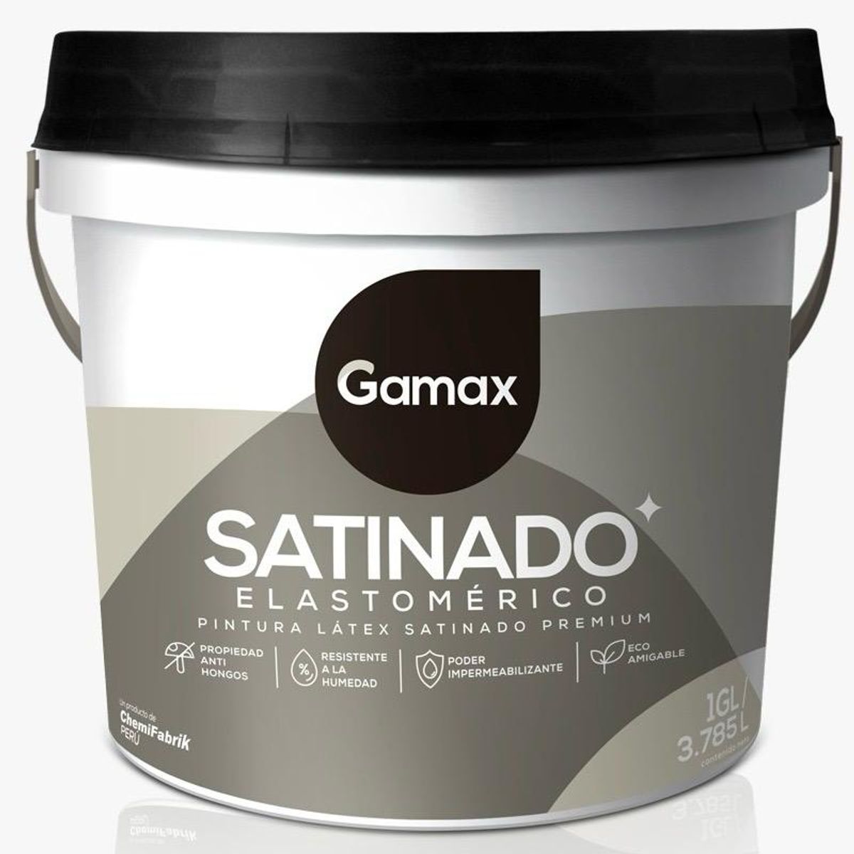 GENERICO - LATEX GAMAX SATINADO ELASTOMERICO GRIS CLASICO X 1 GL