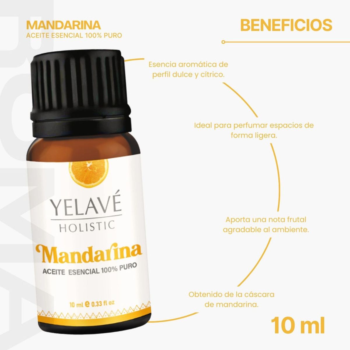 GENERICO - ACEITE ESENCIAL MANDARINA 10ML YELAVÉ